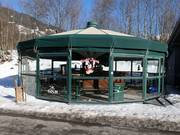 Schirmbar Rodel-Bude an der Talstation in Vandans