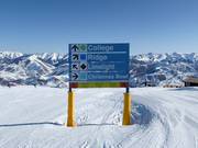 Pistenausschilderung im Skigebiet Bald Mountain in Sun Valley