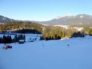 Mittelschwere Piste am Waldrastlift