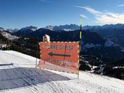 Hinweis schwarze Piste