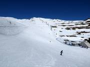 Blick auf die oberen Pisten am Watles