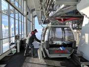 Die Gondeln werden täglich gereinigt