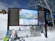 Digitaler Pistenplan mit Infos zu Wartezeiten im Skigebiet