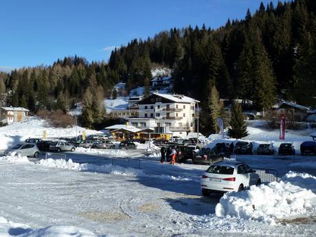 Alpe Cimbra: Anfahrt in Skigebiete und Parken an Skigebieten – Anfahrt, Parken Folgaria/Fiorentini