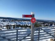 Pistenausschilderung im Skigebiet Ruka