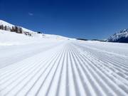 Perfekte Pistenpräparierung im Skigebiet Zuoz