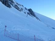 Bei ungenügender Schneelage werden die Pisten gesperrt