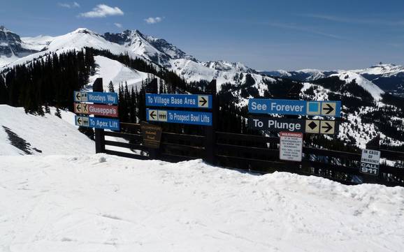 San Juan Mountains: Orientierung in Skigebieten – Orientierung Telluride