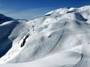 Tiefschneespuren an der Gipfelbahn