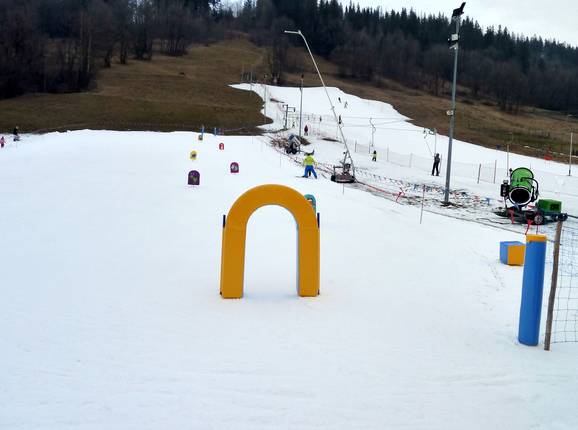 Blick auf das Skigebiet U Gruloka