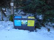 Mülltrennung im Skigebiet Deštné