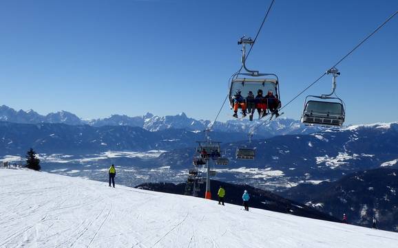 Größter Höhenunterschied in der Großregion Klagenfurt-Villach – Skigebiet Gerlitzen
