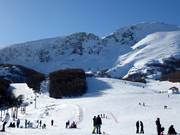 Blick auf die leichten Pisten im Talbereich