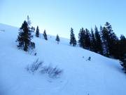 Tiefschneegelände am Roßkopf