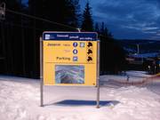 Pistenausschilderung im Skigebiet
