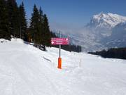 Pistenausschilderung im Skigebiet