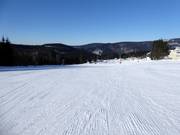 Sehr gute Pistenpräparierung im Skigebiet Spindlermühle