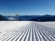 Sehr gute Pistenpräparierung am Rangger Köpfl