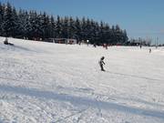 Einwandfreie Piste trotz geringer Naturschneedecke
