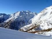 Blick von der Piste Sole zur Piste Cristiania