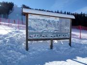 Pistenplan an der Bergstation Signaue