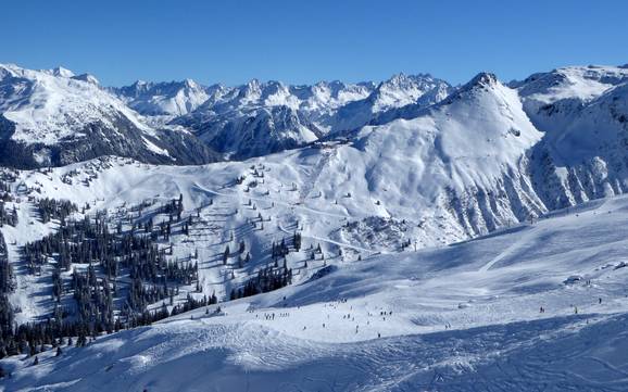 Größter Höhenunterschied im Geltungsbereich der Montafon Brandnertal Karte – Skigebiet Silvretta Montafon