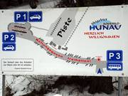 Orientierungstafel an der Zufahrt