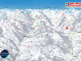 Pistenplan Saalbach Hinterglemm Leogang Fieberbrunn (Skicircus)