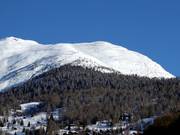 Blick auf das Skigebiet Bellwald