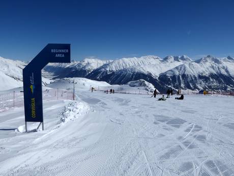 Skigebiete für Anfänger in Engadin St. Moritz – Anfänger St. Moritz – Corviglia