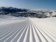 Frisch präparierte Piste in Hovden