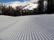 Frisch präparierte Piste in Serre Chevalier