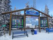 Vorbildliche Informationstafel mit Echtzeitinformationen