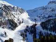 Blick auf die Piste Tresca