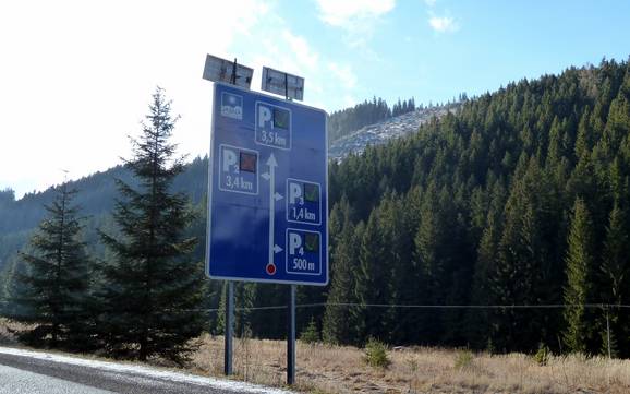 Žilinský kraj: Anfahrt in Skigebiete und Parken an Skigebieten – Anfahrt, Parken Jasná Nízke Tatry – Chopok