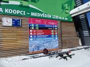 Pistenausschilderung im Skigebiet Spindlermühle