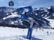 Schneekanonen an der Sonnbergbahn