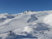 Blick auf die breite Piste Kringsalm