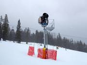 Leistungsfähige Schneekanone im Skigebiet Lake Louise