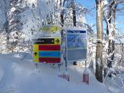 Klare Ausschilderung im Skigebiet