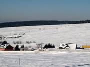 Blick auf das Skigebiet Novako