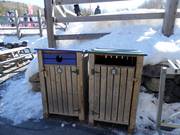 Mülltrennung im Skigebiet Bromont