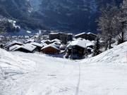 Blick auf die Unterkünfte an der Talstation in Grindelwald