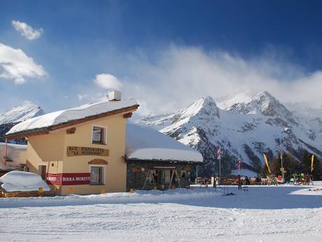 Hütten, Bergrestaurants  Piemont – Bergrestaurants, Hütten Alagna Valsesia/Gressoney-La-Trinité/Champoluc/Frachey (Monterosa Ski)