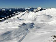 Blick über das Skigebiet Diedamskopf