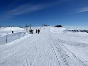 Leichte Piste Toppbacken am Gipfel