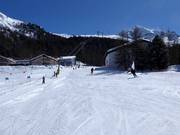 Anfängerlift Cristins bei der Corvatsch Talstation Surlej