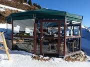 Schirmbar Dampfkess'l am Restaurant Almstüberl