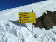 Pistenausschilderung im Skigebiet Damüls-Mellau
