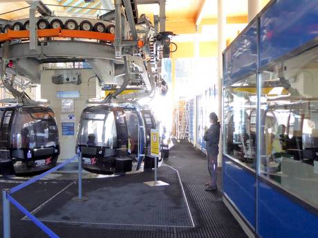 Wettersteingebirge und Mieminger Kette: Freundlichkeit der Skigebiete – Freundlichkeit Ehrwalder Alm – Ehrwald
